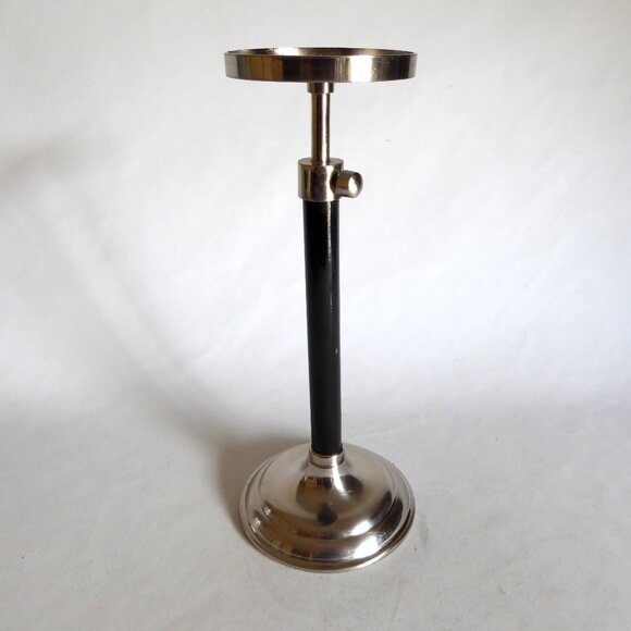 11” to 17” ADJUSTABLE EXTENDING TELESCOPING SILVER BLACK CANDLE HOLDER - Picture 1 of 9